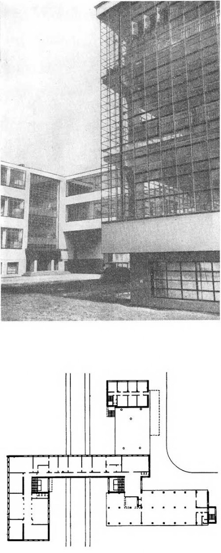Дессау. Здание Баухауза, 1926 г. Арх. В. Гропиус Дессау. Здание Баухауза, 1926 г. Арх. В. Гропиус
