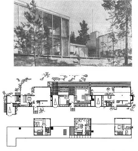 Осло. Три сблокированных дома, 1954 г. Арх. А. Корсмо