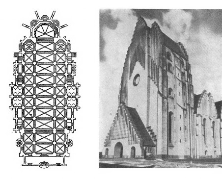 Копенгаген. Церковь Грундтвига, 1921—1940 гг. Архитекторы Петер Енсен-Клинт и Коре Клинт