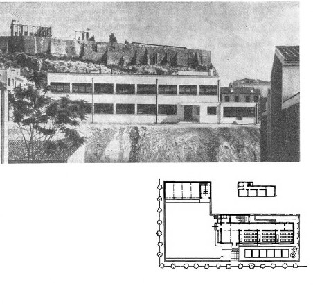 Афины. Начальная школа у Акрополя. Начало 30-годов. Арх. П. Карандинос