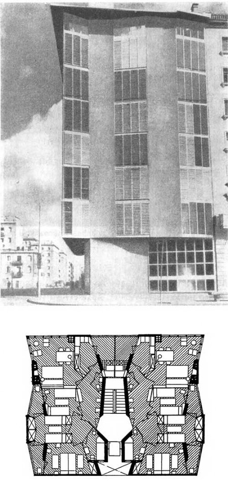 Барселона. Дом для служащих торгового флота, 1952—1955 гг. Архитекторы X. Кодерч и М. Вальс