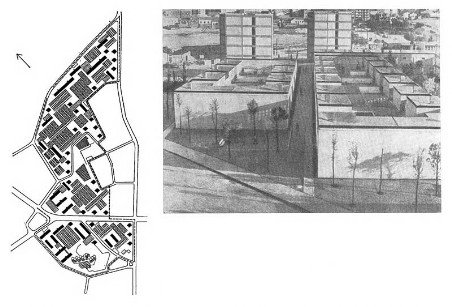 Мадрид. Район Каньо Ротто, 1957-1959 гг. Архитекторы И. де Онсоньо и В. де Кастро
