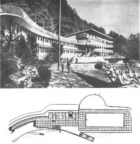 Тренчанске-Теплице. Термальные купальни «Зеленая лягушка». Арх. Б. Фукс