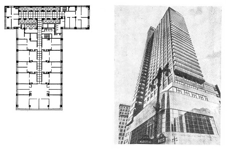 Филадельфия. Банковское здание, 1932 г. Архитекторы Г. Хоу, У. Лескейз