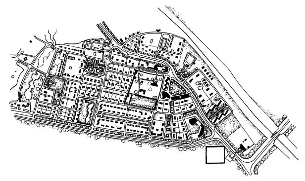 Бхубанешвар, 1950-е годы. Арх. О. Кёнигсбергер. План застройки